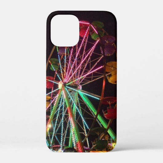 Coques Case-Mate iPhone Ferris Wheel Neon Lights at Night Case-Mate iPhone (Verso)