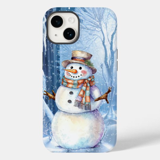 Coques Case-Mate iPhone Festif Noël bonhomme de neige (Verso)
