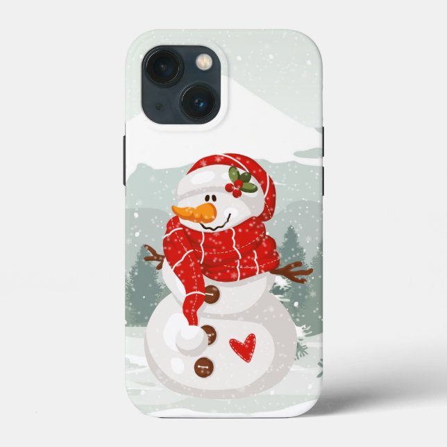 Coques Case-Mate iPhone Festif Noël bonhomme de neige  (Verso)