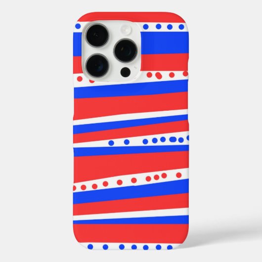 Coques Case-Mate iPhone Festif Rouge Bleu Bleu Cercles Bleu Bleu (Verso)