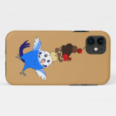 Coques Case-Mate iPhone festin doux [bleu de coque-perruche de téléphone] (Dos (Horizontal))
