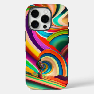 Coques iPhone 16 Pro Festival Abstrait Inspiré – Bonnaroo Art Moderne