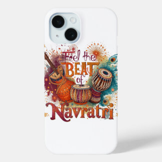Coque Pour iPhone 15 Festive Beats - Colorful Navratri Celebration Desi