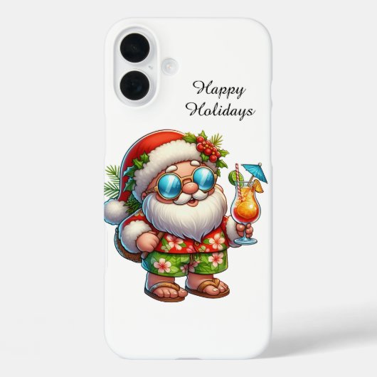 Coques Case-Mate iPhone Festive Christmas beach customizable Santa  (Verso)