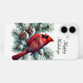 Coques Case-Mate iPhone Festive Christmas Holiday Cardinal customizable  (Verso (horizontal))