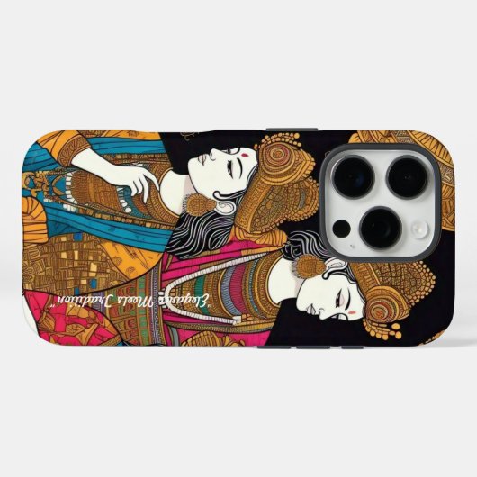 Coques Case-Mate iPhone "Festive Gold Touch" (Verso (horizontal))