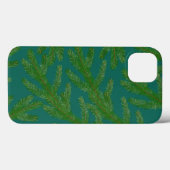 Coques Case-Mate iPhone Festive Green sapin branches et brindilles (Verso (horizontal))