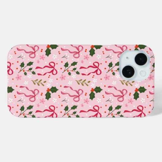 Coques Case-Mate iPhone Festive Pink Bow Phone Case (Verso (horizontal))