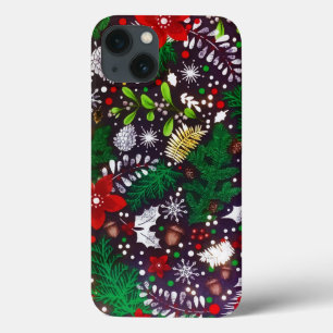 Case-Mate iPhone Case Festive Vintage Noël Forêt botanique