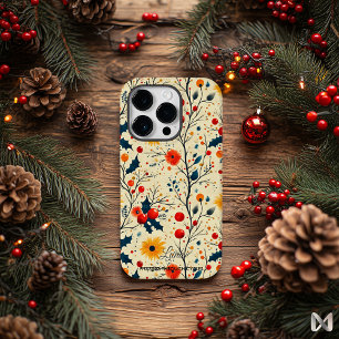 Coque Pour iPhone 14 Pro Fête Artistique minimaliste Festive Floral Design