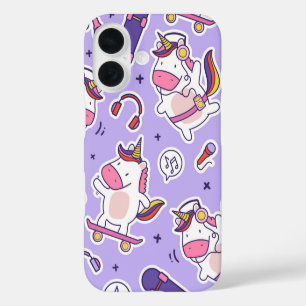 Coques iPhone 16 Fête de fête Unicorn Fun Celebration