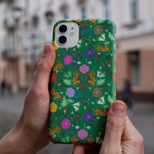 Coques Case-Mate iPhone Fête de la jungle abstraite moderne avec guépard