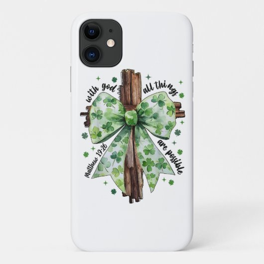 Coques Case-Mate iPhone Fête de la Saint-Patrick Foi chrétienne Trèfle Trè (Dos)