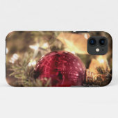 Coques Case-Mate iPhone fête de l'arbre de Noël rouge (Dos (Horizontal))