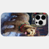 Coques Case-Mate iPhone Fête de Noël de Wheaten Terrier (Verso (horizontal))