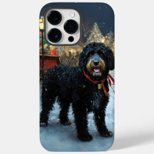 Coque Pour Pour iPhone 14 Pro Max Fête de Noël des chiens d'eau portugais