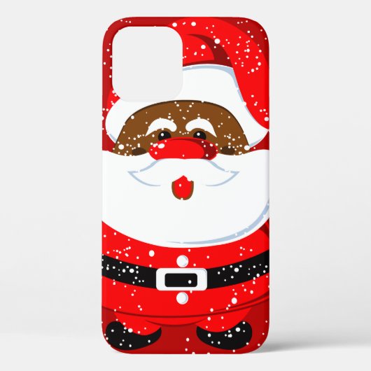 Coques Case-Mate iPhone Fête de Noël du Père Noël afro-américain (Verso)