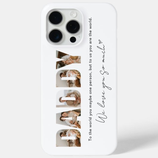 Coques Case-Mate iPhone Fête des pères de message de Collage de photos pap (Verso)