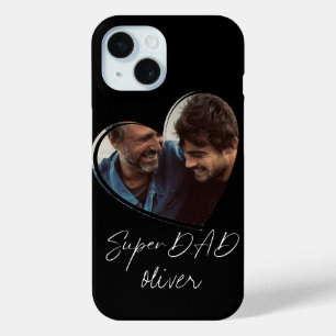 Coque Pour iPhone 15 Fête des pères photo moderne SuperDAD