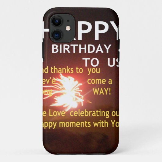 Coques Case-Mate iPhone Fête Fireworks avec message Merci (Dos)