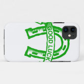 Coques Case-Mate iPhone Fête St Patrick du fer à cheval vert (Dos (Horizontal))