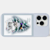 Coques Case-Mate iPhone Fêtes de Noël à Bichon Frise (Verso (horizontal))