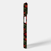 Coques Case-Mate iPhone Fêtes de Noël Rouge et Vert Plaid Or Fleur (Verso / Droite)