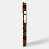 Coques Case-Mate iPhone Fêtes de Noël Rouge et Vert Plaid Or Fleur (Verso / Gauche)