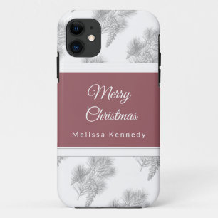 Case-Mate iPhone Case Fêtes Noël rustique pinecone motif coutume