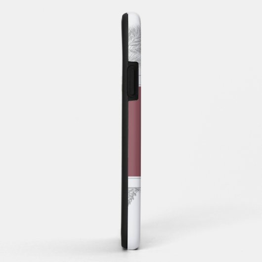 Coques Case-Mate iPhone Fêtes Noël rustique pinecone motif coutume (Dos/Droite)