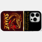 Coques Case-Mate iPhone Fêtez 2025 : année de l'art du serpent ! (Verso (horizontal))