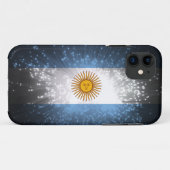 Coques Case-Mate iPhone Feu d'artifice de drapeau de l'Argentine (Dos (Horizontal))