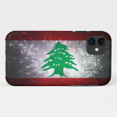 Coques Case-Mate iPhone Feu d'artifice de drapeau du Liban (Dos (Horizontal))