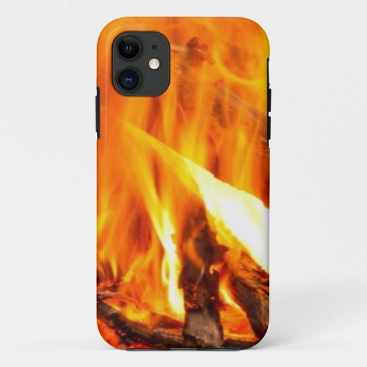 Coques Case-Mate iPhone Feu de camp Hot avec bois (Dos)