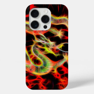 Coque iPhone 15 Pro Feu de dragon sur Lucky Energy