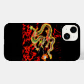 Coques Case-Mate iPhone Feu de dragon sur Lucky Energy (Verso (horizontal))