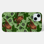 Coques Case-Mate iPhone Feu et hellebore, vert clair (Verso (horizontal))