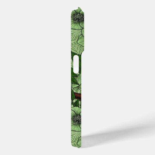 Coques Case-Mate iPhone Feu et hellebore, vert clair (Verso / Droite)