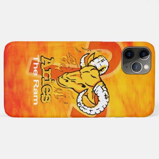 Coques Case-Mate iPhone Feu orange feu du zodiaque de bélier (Dos (Horizontal))