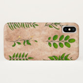 Coques Case-Mate iPhone Feuillage feuille vert plantes affligés sépia défu (Dos (Horizontal))