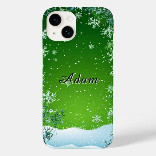 Coques Case-Mate iPhone Feuillage hivernal entourant la scène (Verso)