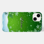 Coques Case-Mate iPhone Feuillage hivernal entourant la scène (Verso (horizontal))