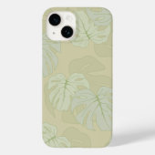 Coques Case-Mate iPhone Feuillage Monstera en vert tendre (Verso)