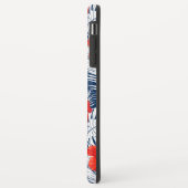 Coques Case-Mate iPhone Feuillage Tropical Avec Fleur D'Hibiscus Rouge (Dos/Gauche)