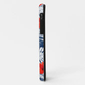 Coques Case-Mate iPhone Feuillage Tropical Avec Hibiscus Floral Rouge (Dos/Gauche)