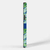 Coques Case-Mate iPhone Feuillage tropical en vert et bleu (Verso / Droite)