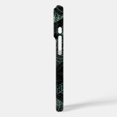 Coques Case-Mate iPhone Feuillage varié - Feuilles vert foncé avec blanc (Verso / Gauche)