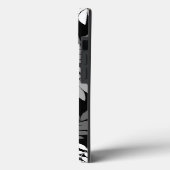 Coques Case-Mate iPhone Feuille aînée Lg motif Noir Blanc Gris (Verso / Gauche)