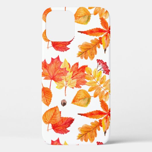 Coques Case-Mate iPhone Feuille aquarelle motif transparent (Verso)