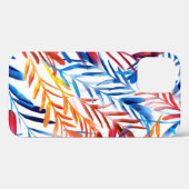 Coques Case-Mate iPhone Feuille aquarelle motif transparent (Verso (horizontal))